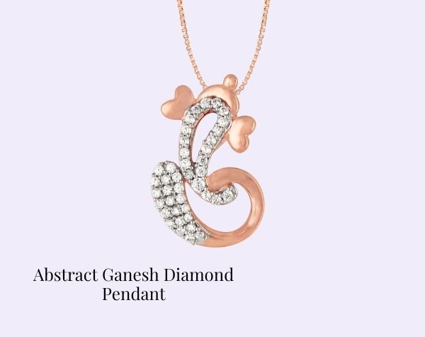 Abstract Ganesh Diamond Pendant by Osha Jewels