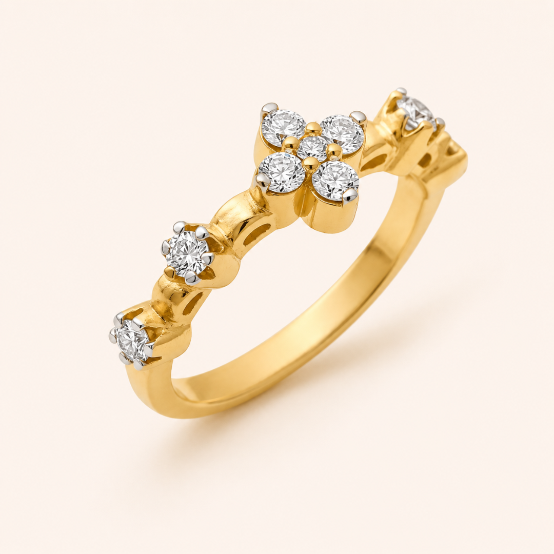 Dazzling Bloom Tiara Ring