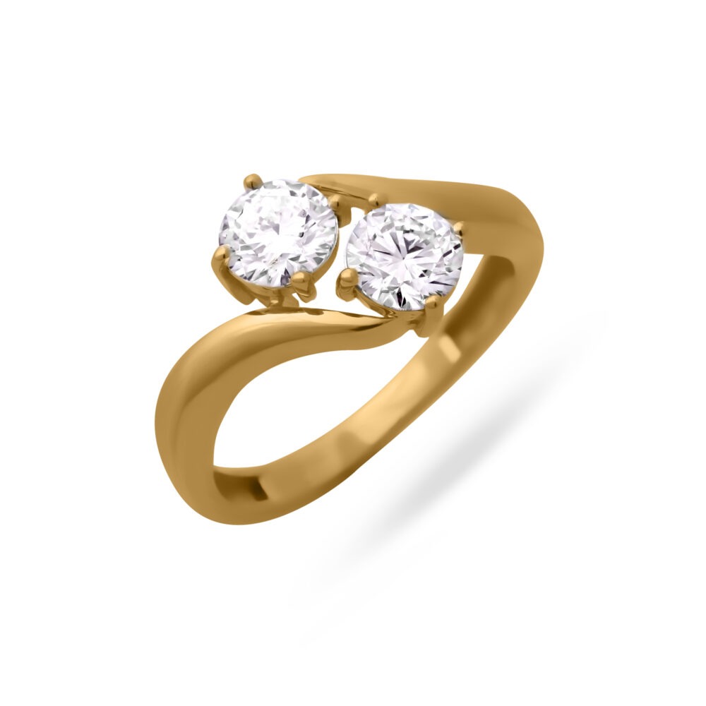 Trinity Brilliance Solitaire Ring by Osha Jewels Kolkata