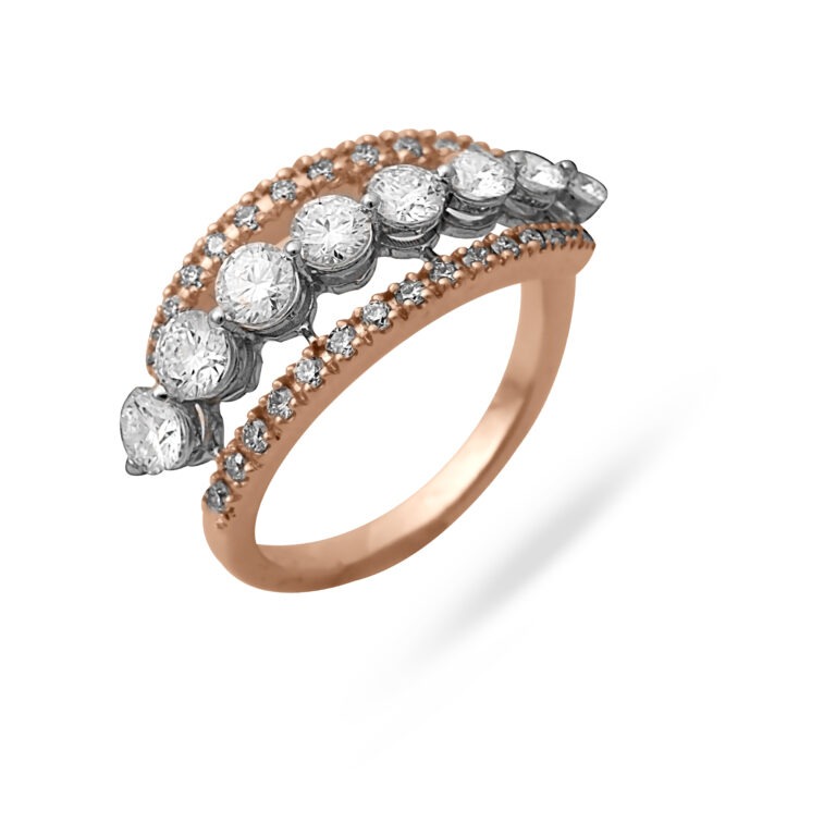 Linear Light Diamond Ring by Osha Jewels Kolkata