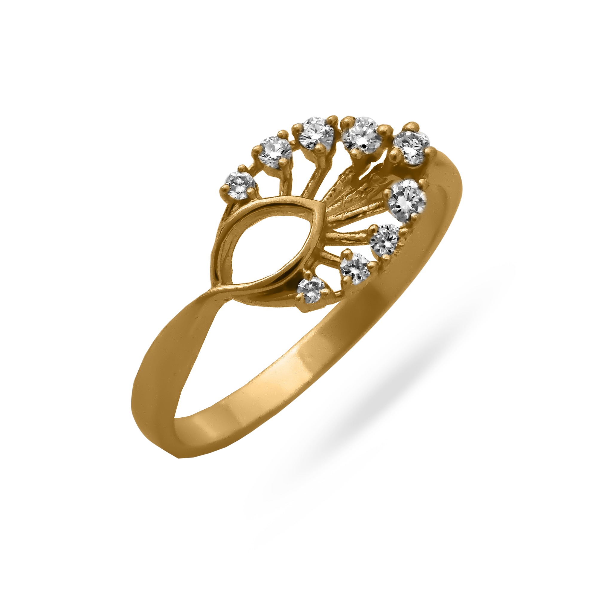 Leafy Elegance Diamond Ring