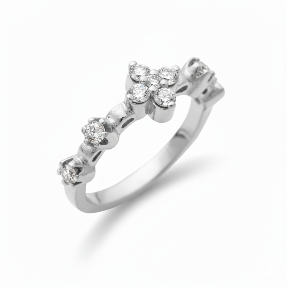 osha jewels dazzling bloom tiara white gold