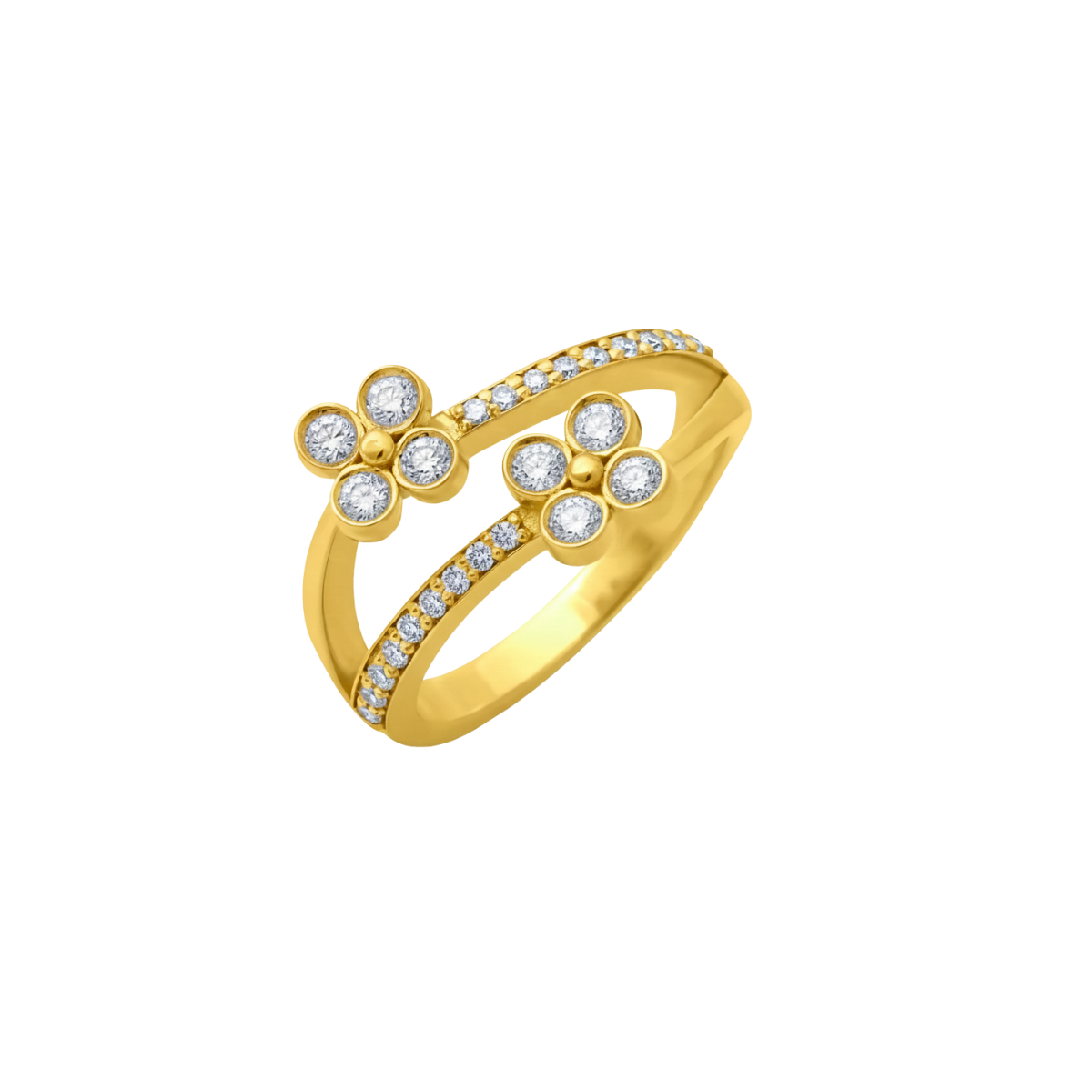 Petal Perfection Dual Flower Ring