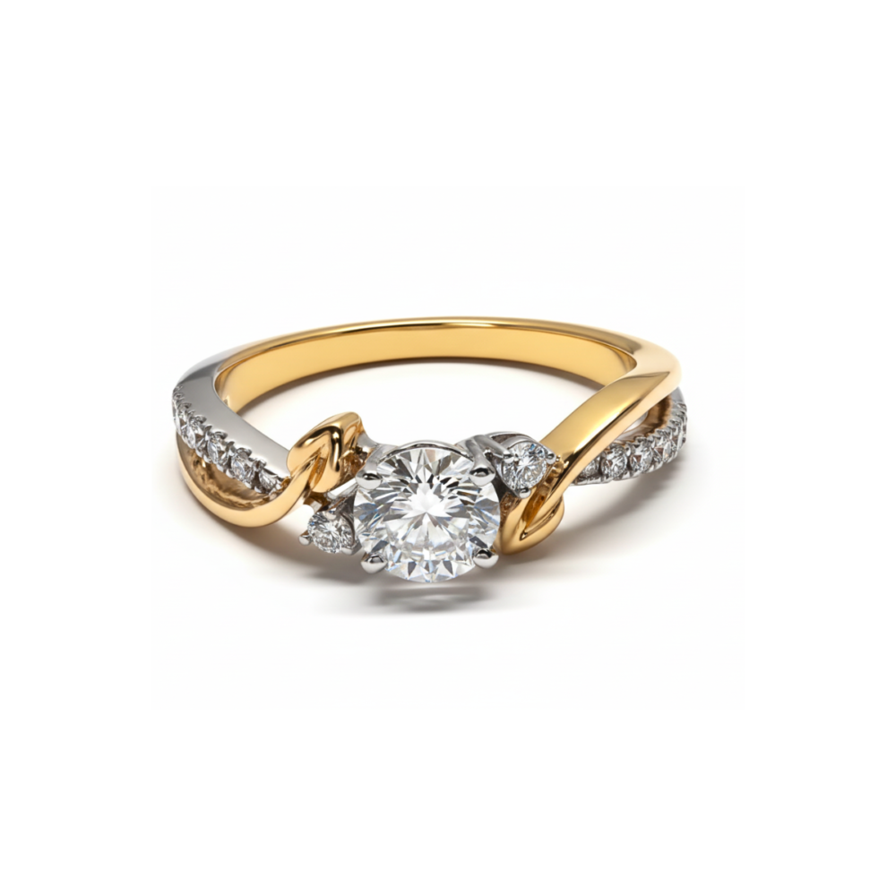 Vineyard Splendor Solitaire Ring by Osha Jewels Kolkata