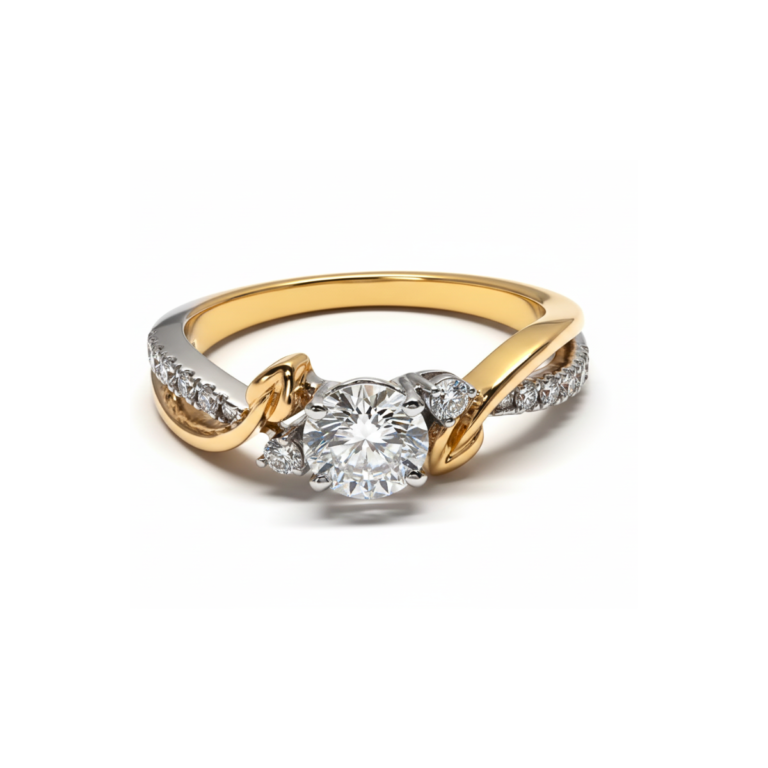 Vineyard Splendor Solitaire Ring by Osha Jewels Kolkata