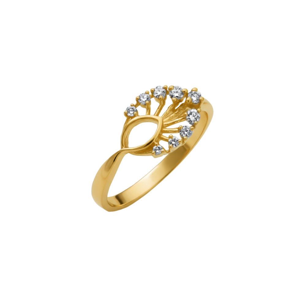 Leafy Elegance Diamond Ring by Osha Jewels Kolkata