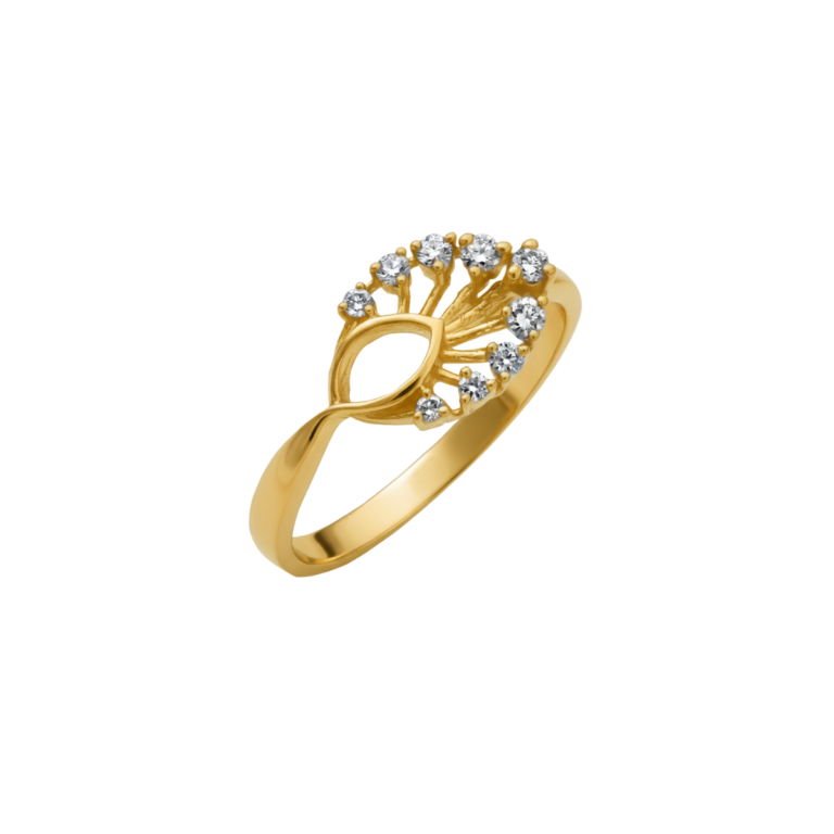 Leafy Elegance Diamond Ring by Osha Jewels Kolkata