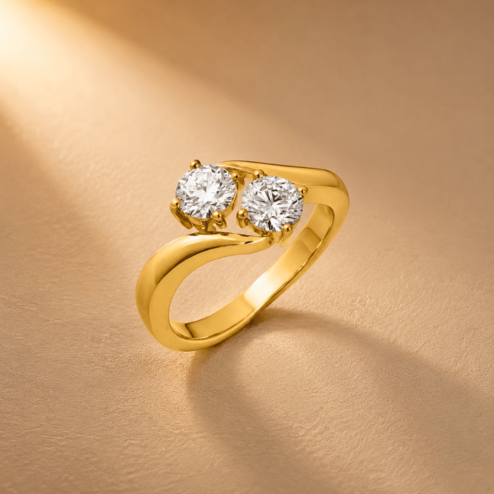 Trinity Brilliance Solitaire Ring by Osha Jewels Kolkata