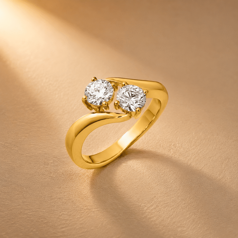 Trinity Brilliance Solitaire Ring by Osha Jewels Kolkata