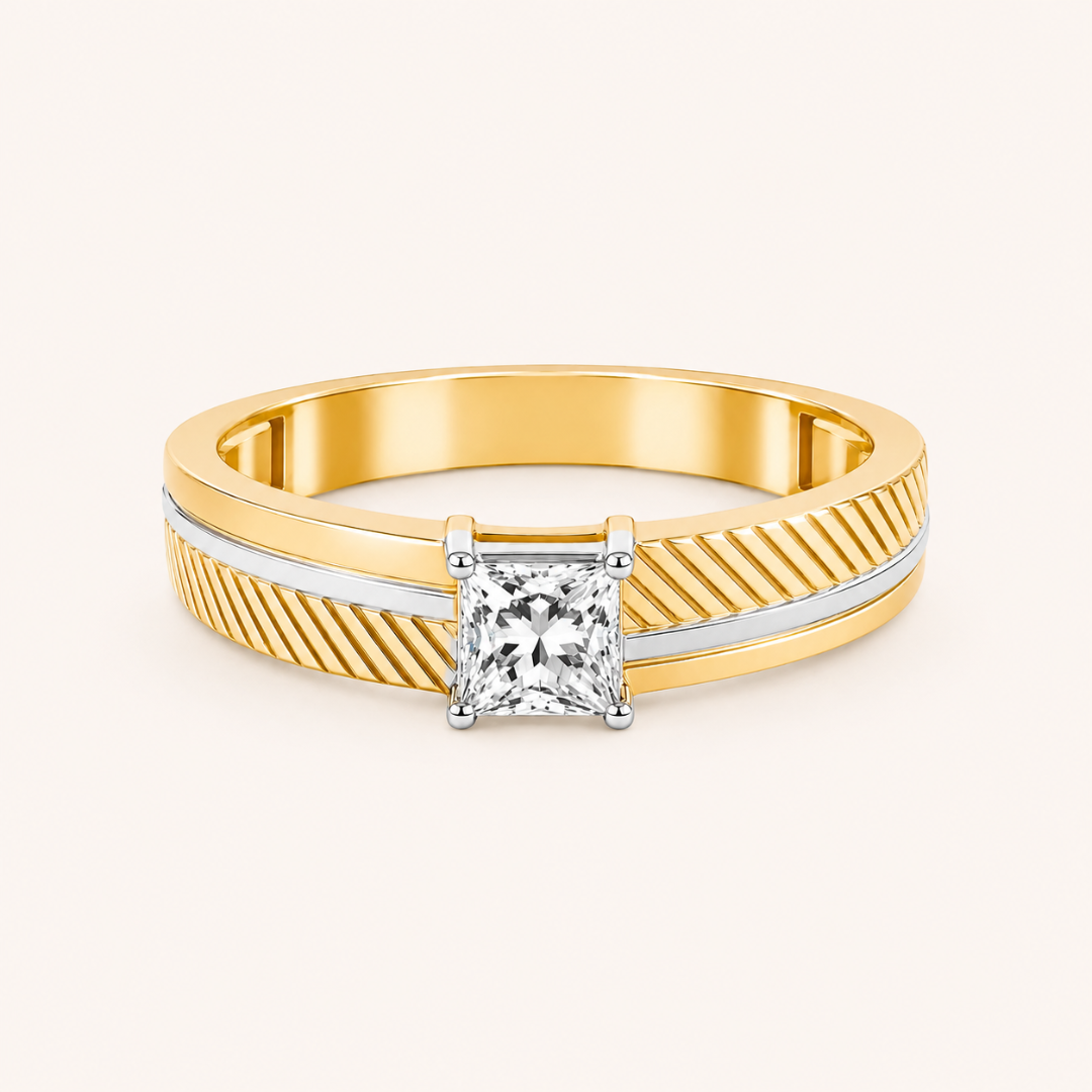 0.70ct Diamond Men’s Two-Tone Ring
