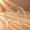 1.69ct Marquise Pear Diamond Hoop Earrings