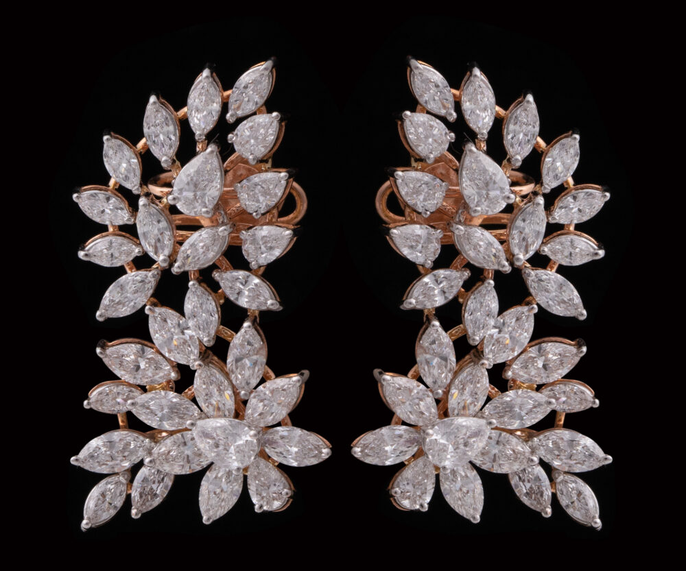 Elegant Eclectic Marquise Diamond Earrings