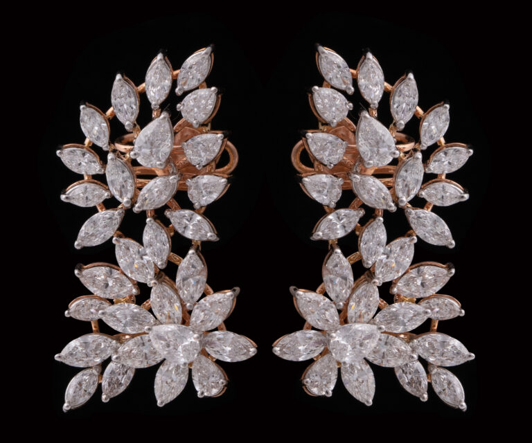 Elegant Eclectic Marquise Diamond Earrings