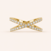 Diamond Crossover Harmony Band by OSHA Jewels with 29 lab-grown diamonds.