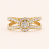 Double Shank Solitaire Ring by OSHA Jewels with 53 lab-grown diamonds.