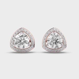 Reuleaux Solitaires Diamond Stud Earrings