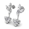 Heart Leaf Diamond Earrings