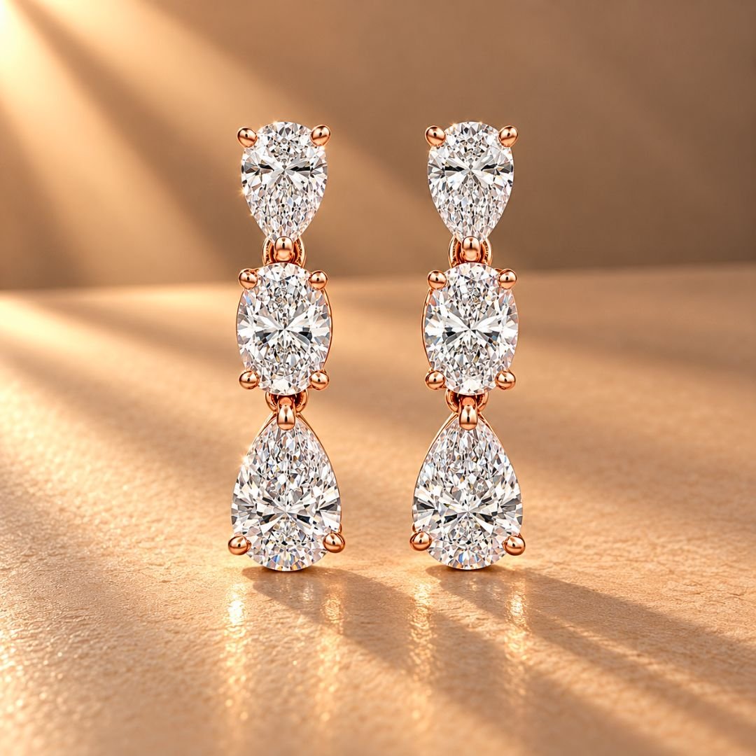 Alluring Gaze Diamond Dangler Earrings