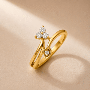 Duo Leaf Diamond Ring