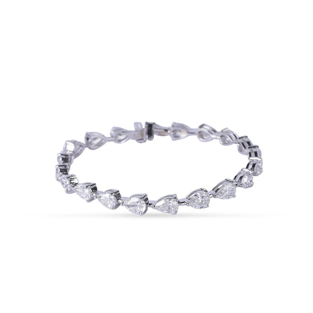 Pear Shape Tennis Bracelet by Osha Jewels Kolkata