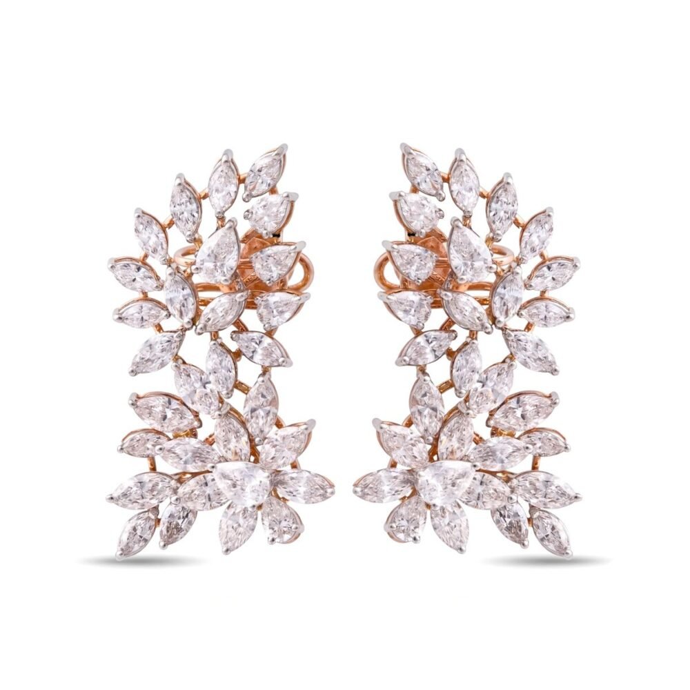 Elegant Eclectic Marquise Diamond Earrings