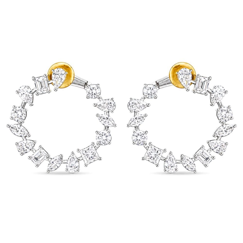 Large Multi-Shape Open Hoop Earrings