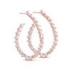 1.69ct Marquise Pear Diamond Hoop Earrings side