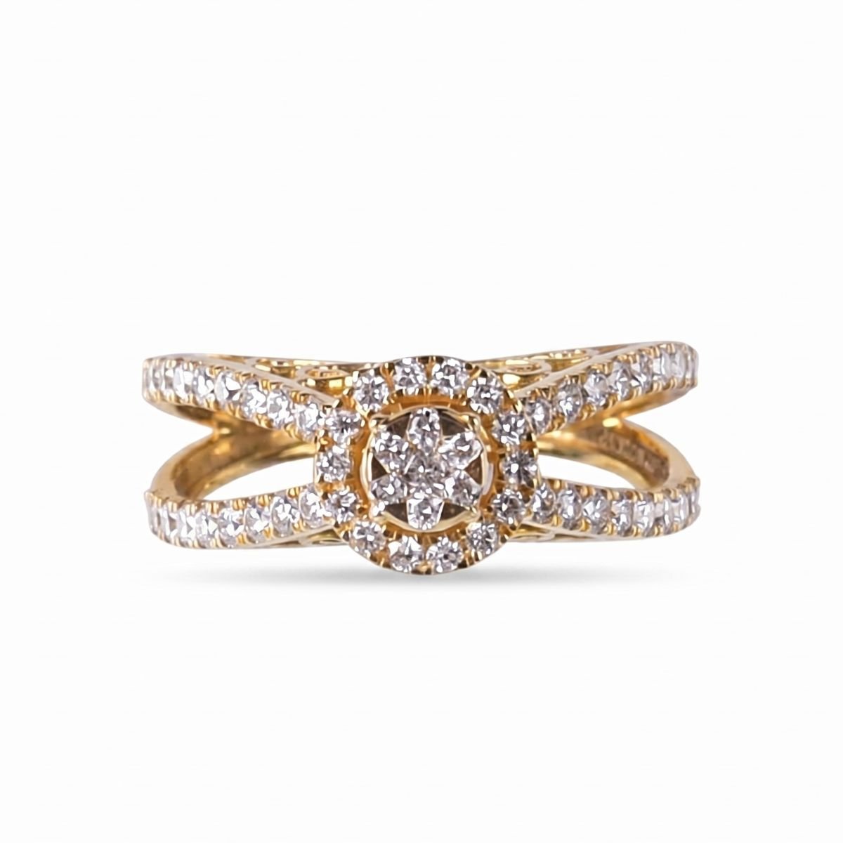 Double Shank Solitaire Ring