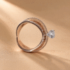 Triple Crossover Solitaire Ring by OSHA Jewels with 53 lab-grown diamonds.