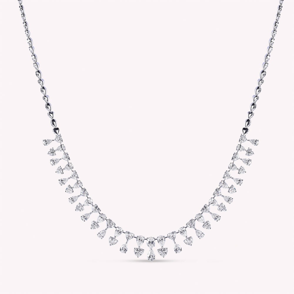 Chic Diamond Necklace from Osha Jewels Kolkata