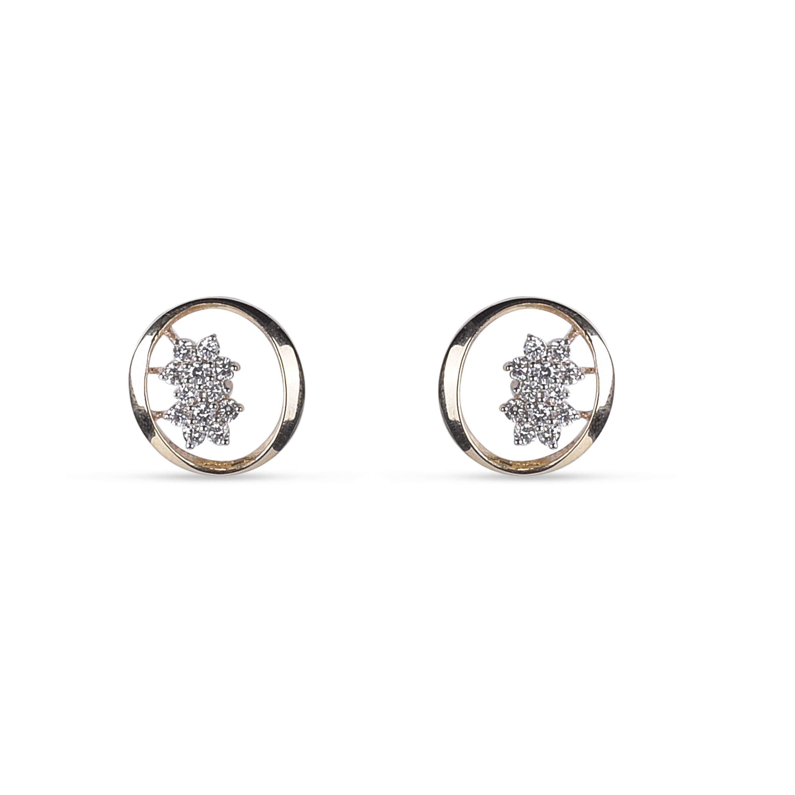 Bounded Twin Flower Diamond Earrings