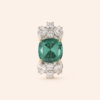 Radiating elegance and timeless charm, the Elegant Green Stone Ring features a captivating green center stone surrounded by a halo of sparkling lab-grown diamonds. Designed to make a statement, this sophisticated piece combines vibrant color, exceptional brilliance, and refined craftsmanship, making it perfect for special occasions or adding a touch of luxury to everyday style.