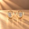 Bounded Twin Flower Lab Grown Diamond Earrings by osha jewels