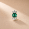 Radiating elegance and timeless charm, the Elegant Green Stone Ring features a captivating green center stone surrounded by a halo of sparkling lab-grown diamonds. Designed to make a statement, this sophisticated piece combines vibrant color, exceptional brilliance, and refined craftsmanship, making it perfect for special occasions or adding a touch of luxury to everyday style.
