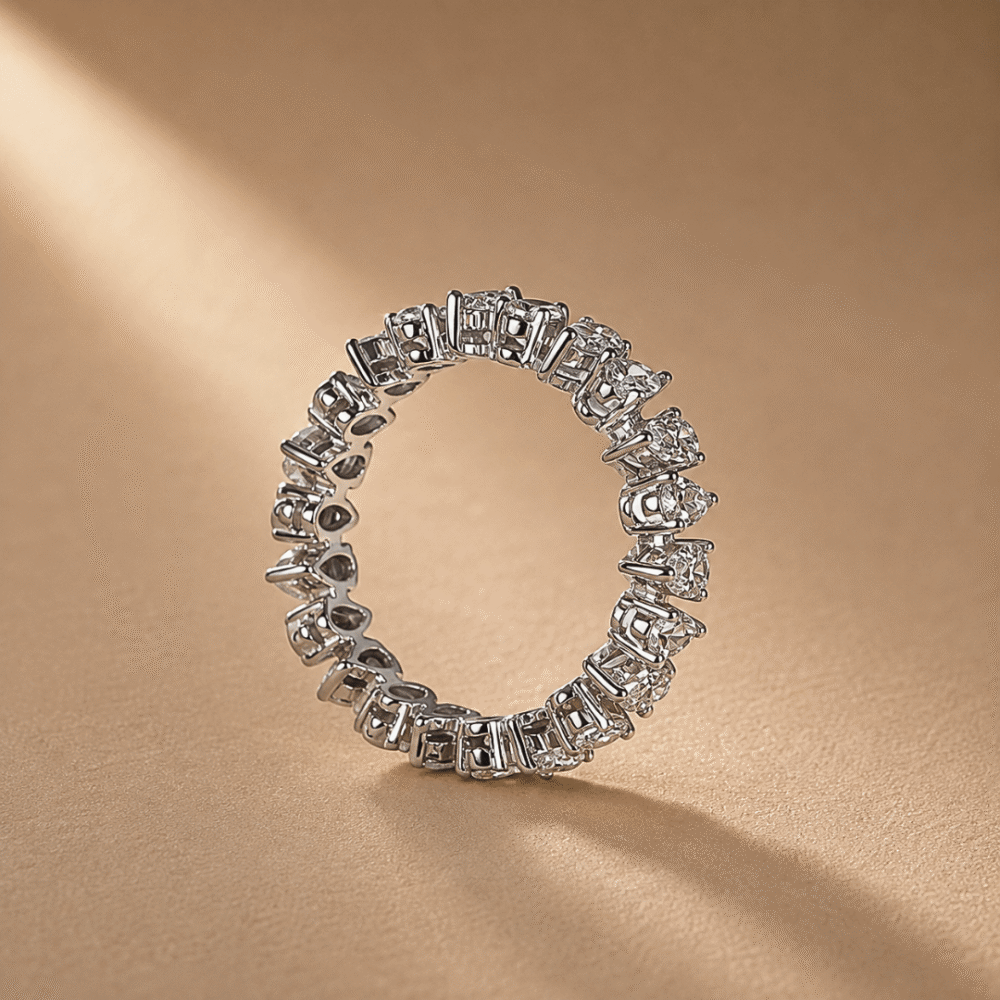 Inverted Pear Diamond Eternity Ring from OSHA Jewels