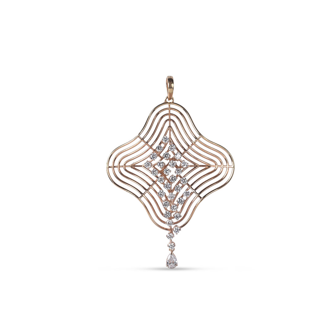 Elegant Diamond Lattice Pendant