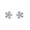 3 Carat Pear-Shaped Diamond Flower Head Earrings from OSHA Jewels