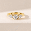 3 Stone Diamond Ring in Yellow Gold from OSHA JEWELS
