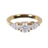 3 Stone Diamond Ring in Yellow Gold from OSHA JEWELS
