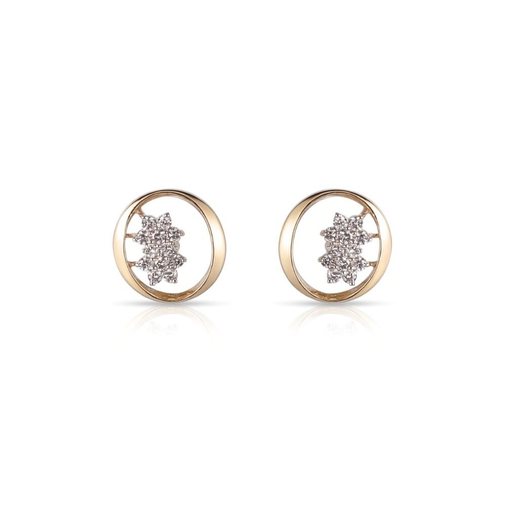 Bounded Twin Flower Lab Grown Diamond Earrings by osha jewels
