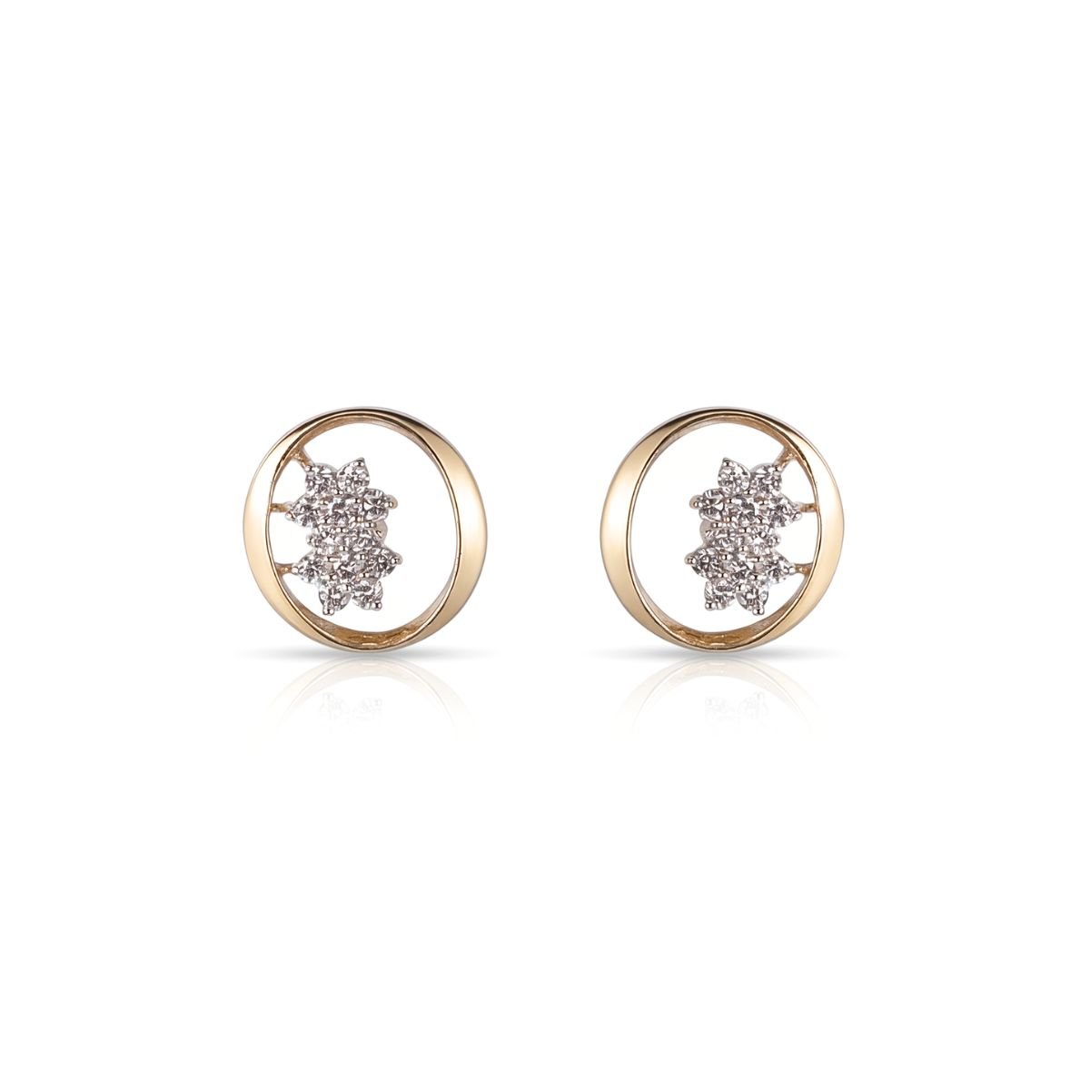 Bounded Twin Flower Diamond Earrings