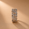 Two Tone Chain Link Stackable Diamond Ring from Osha Jewels