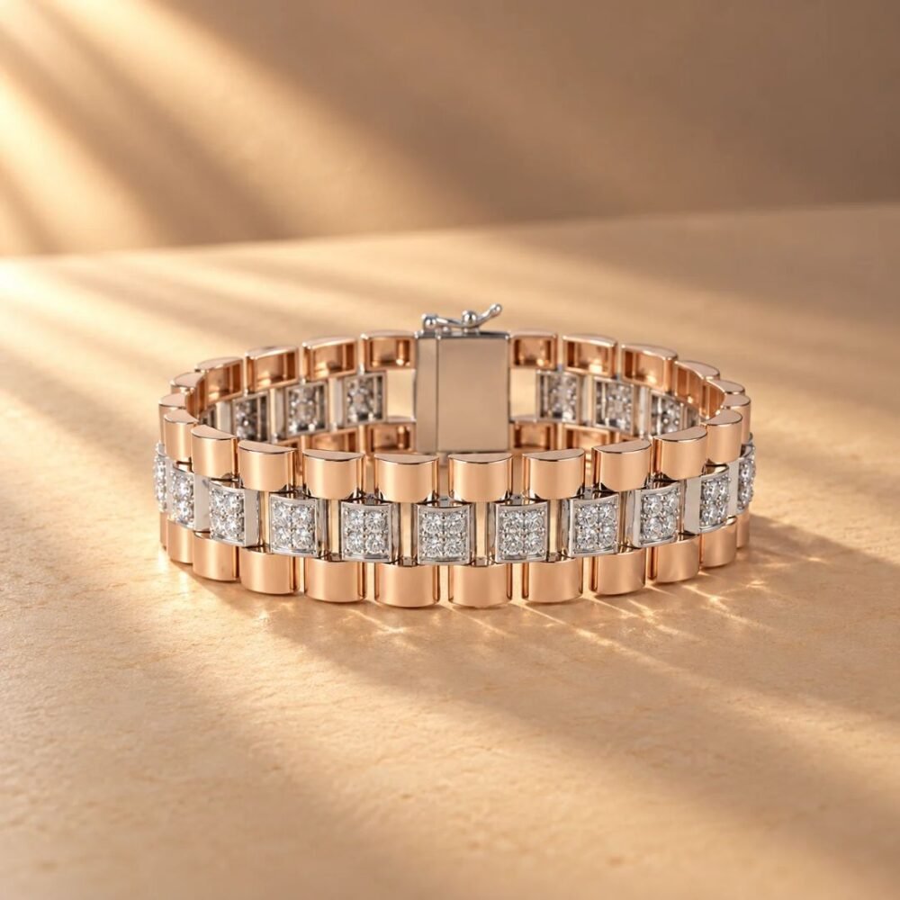 Men's Two-Tone Charm Bracelet from OSHA Jewels