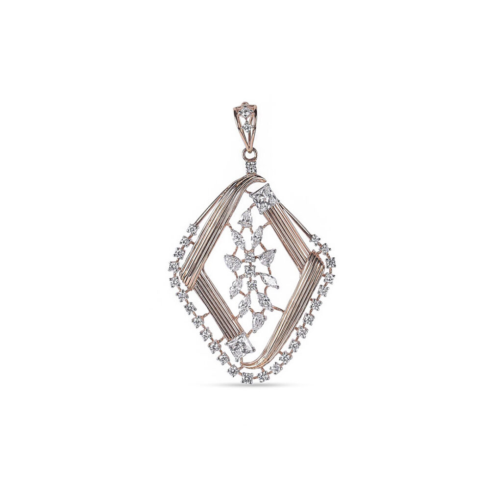 Intricate Filigree Lab Diamond Pendant from OSHA Jewels