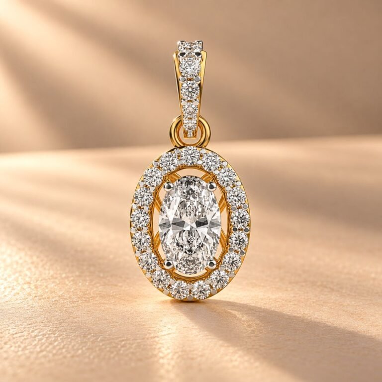 1.67 Carats Oval Diamond Solitaire Pendant