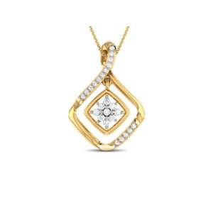 Radiant Floral Diamond Pendant from osha jewels kolkata