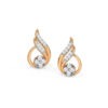 Serenity Swirl Diamond Earrings in Rose Gold osha jewels kolkata