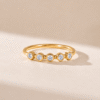 5 stone wedding lab grown diamond ring