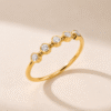 5 stone wedding lab grown diamond ring