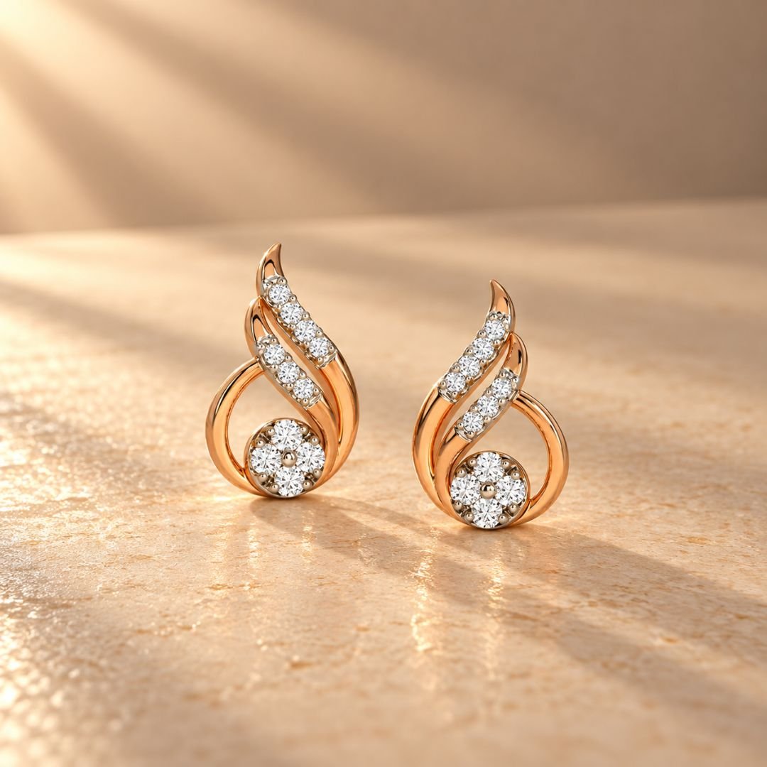 Serenity Swirl Diamond Earrings